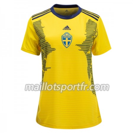 Maillot de Foot Suède Domicile Coupe du monde féminine 2019